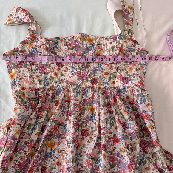 NEW For Love & Lemons Theodora Mushroom Floral Midi Dress size 1X - Picture 13 of 16